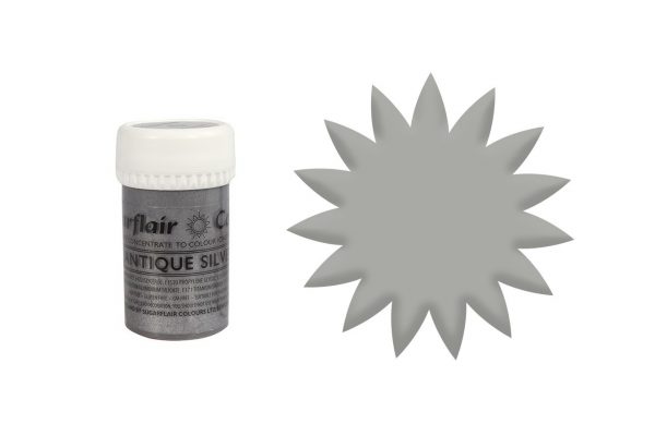 Sugarflair Satin Paste - Antique Silver 25g