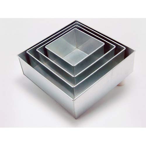 Silver Stainless Steel Square Cake Mould Set, For Home & Kitchen Use